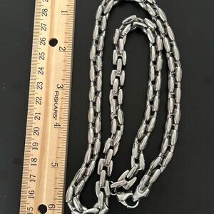 Very Thick Wide Heavy Stainless Steel Silver Chain Necklace